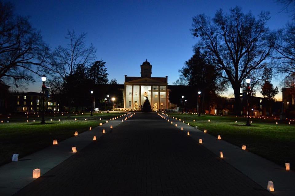 Limestone Christmas Luminaries - Curtis Building shot